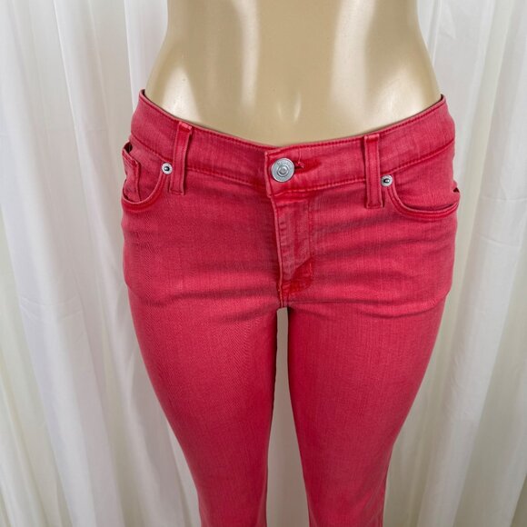 Women's Hudson Krista Ankle Super Skinny Mid to High Rise Jeans Orange Size 32 - Picture 9 of 12